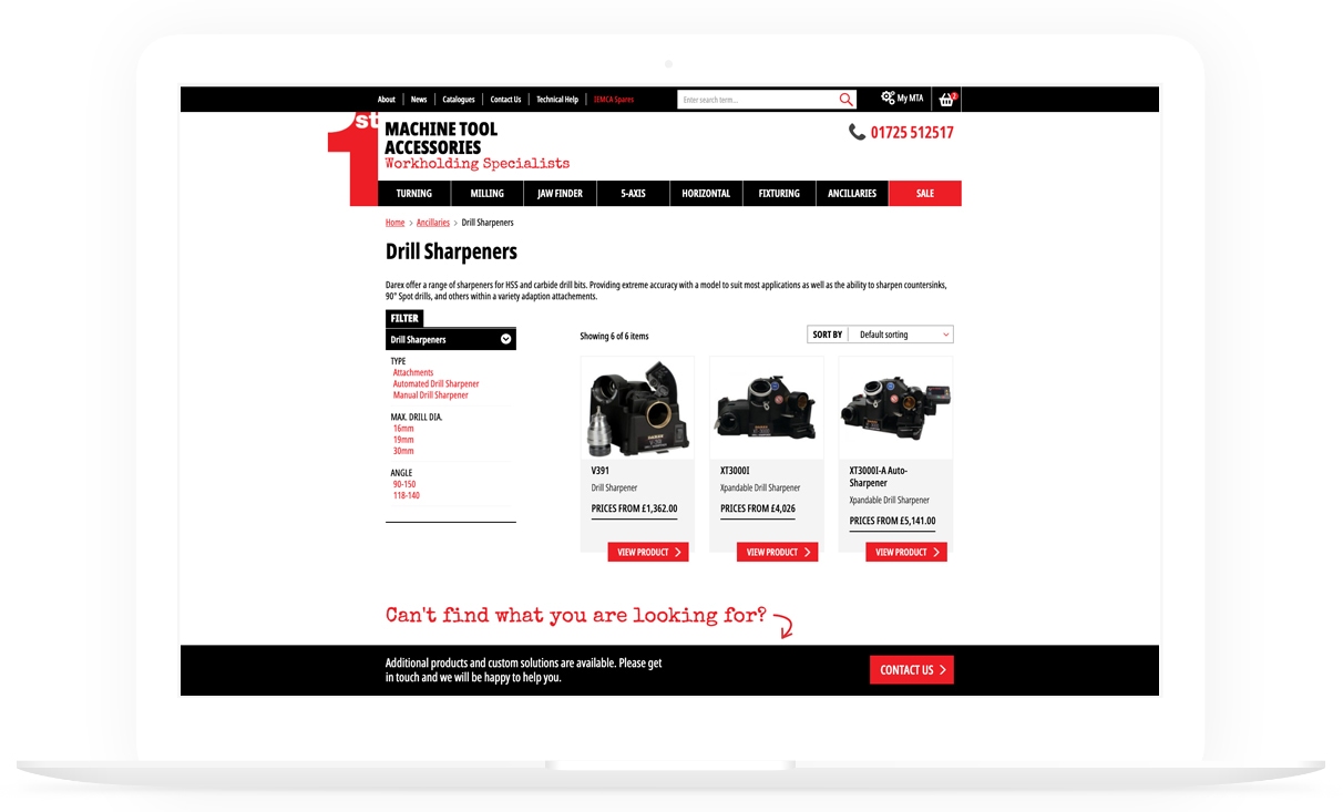 An example of a WooCommerce website 1MTA
