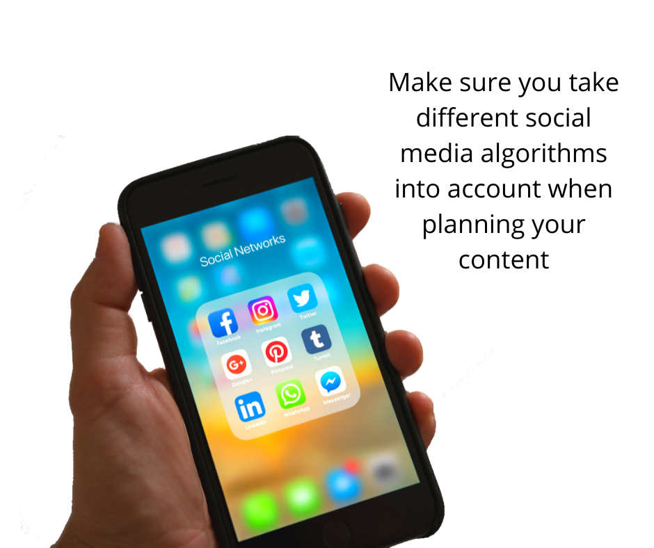 take social media algorithms into account when planning your content strategy
