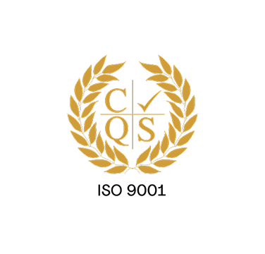 ISO 9001 logo.