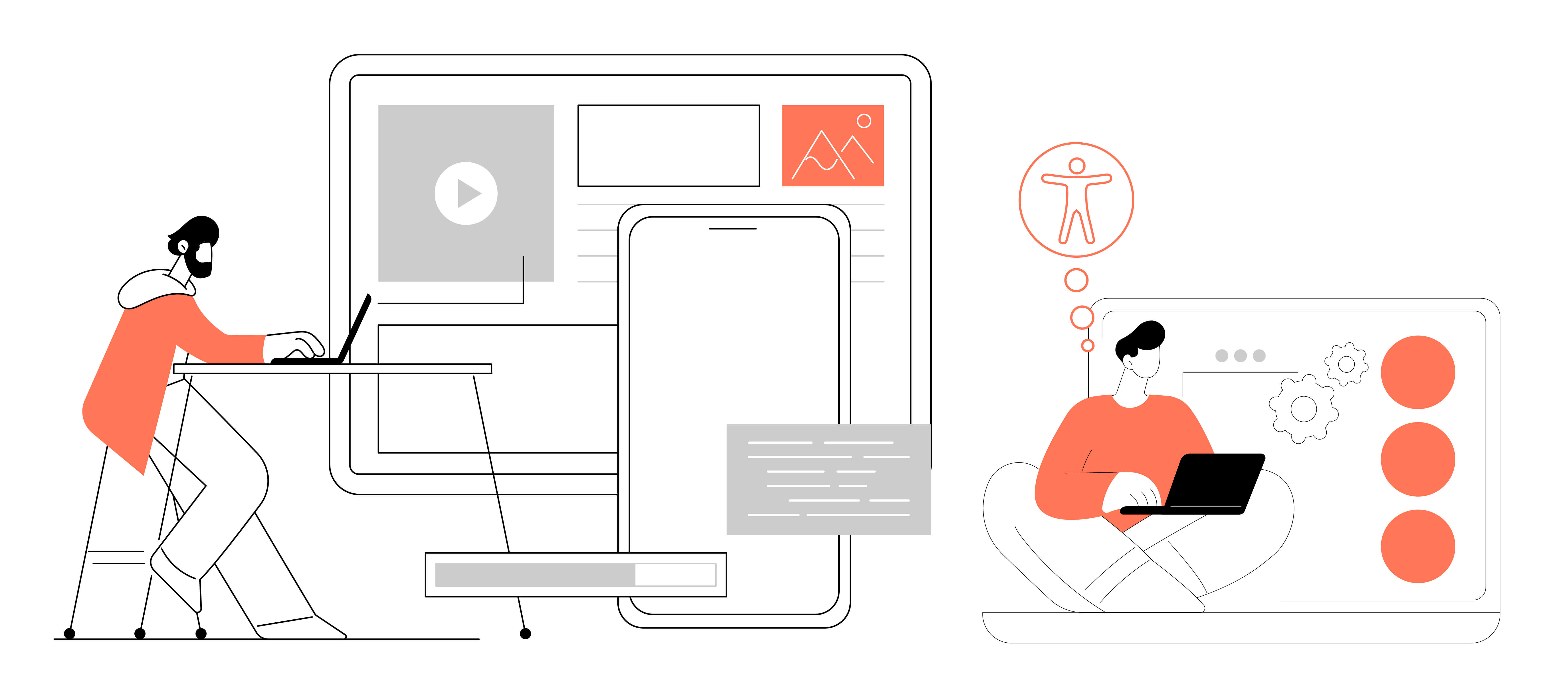 A graphic representing web accessibility.
