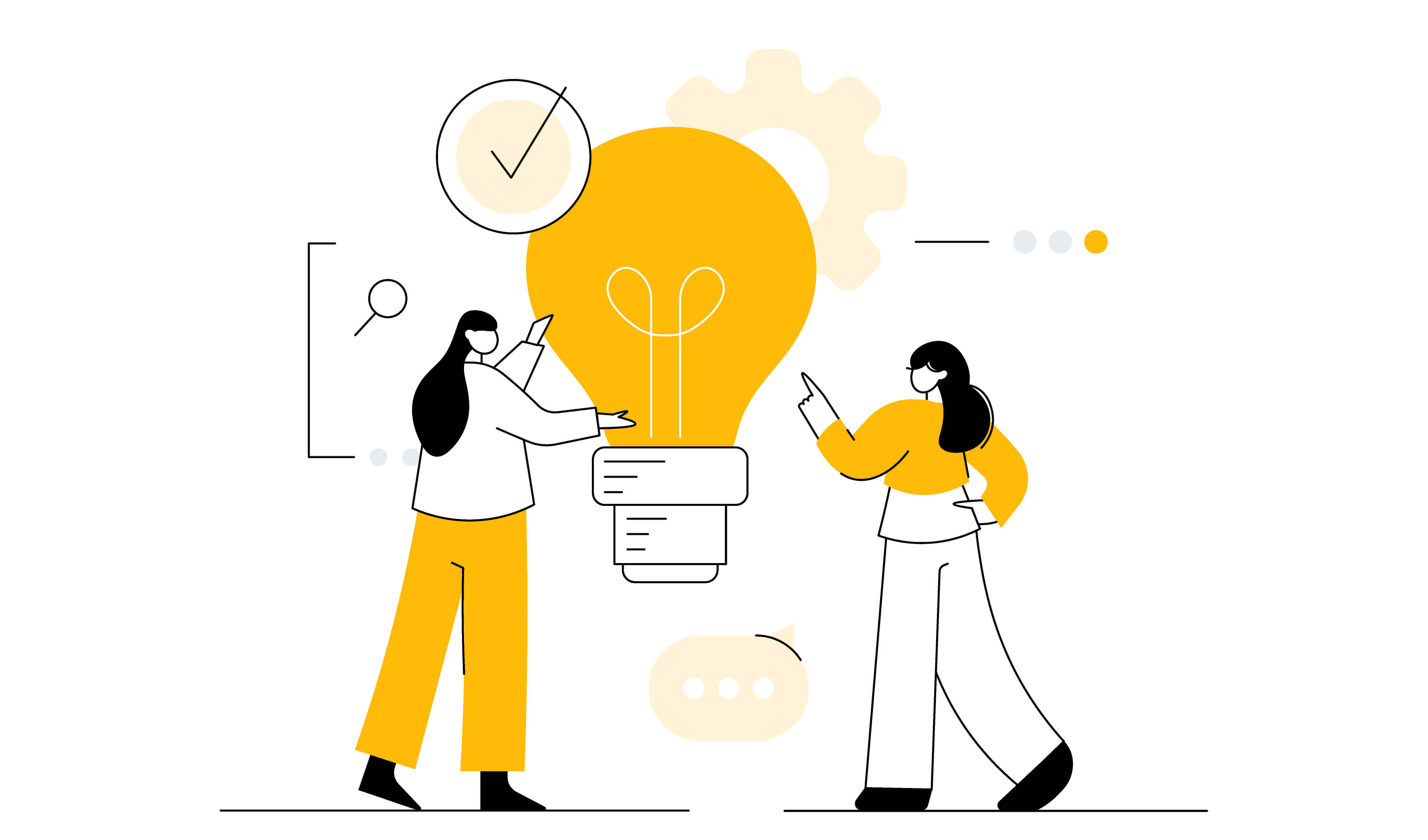 People with a lightbulb (representing energy) graphic.
