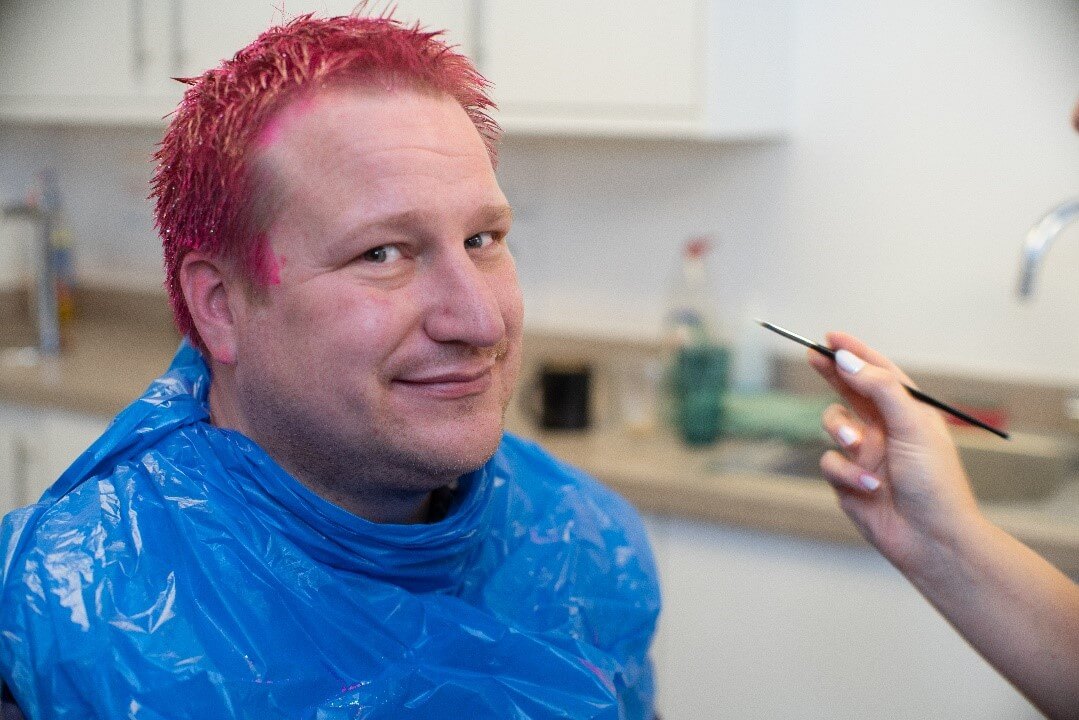 Mike with Pink Hair
