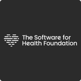 Software for Health Foundation logo black background
