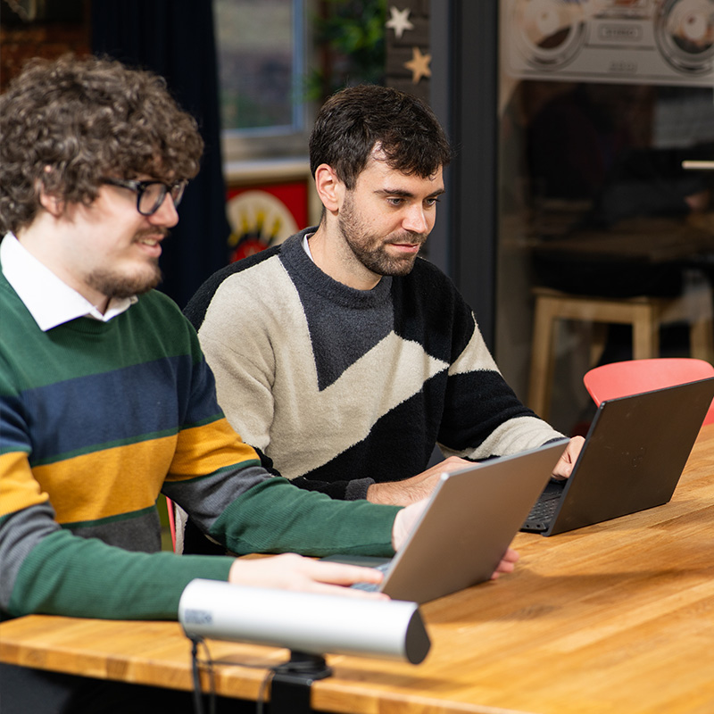 Sam and Will - Working together in the digital team Sam and Will - Working together in the digital team