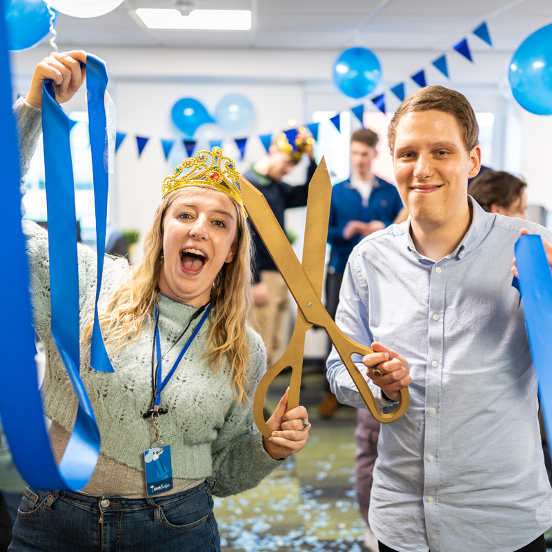 Chloe and Ben at Bristol Office Opening