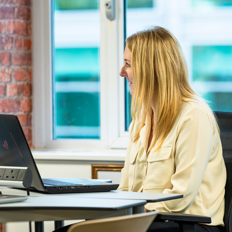 Hayley at the Bristol Office