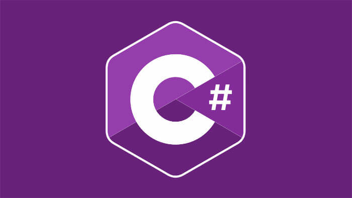 C# programming language logo.