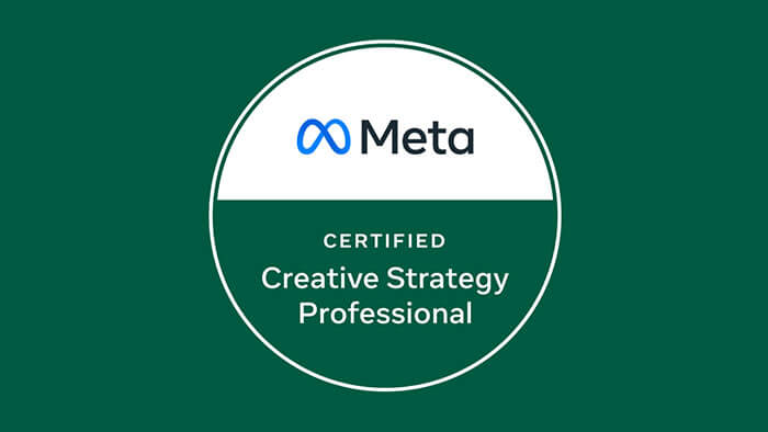 Meta certification for a Creative Strategy Professional.
