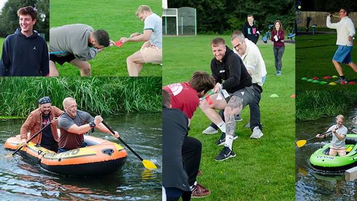 Sports day event collage.