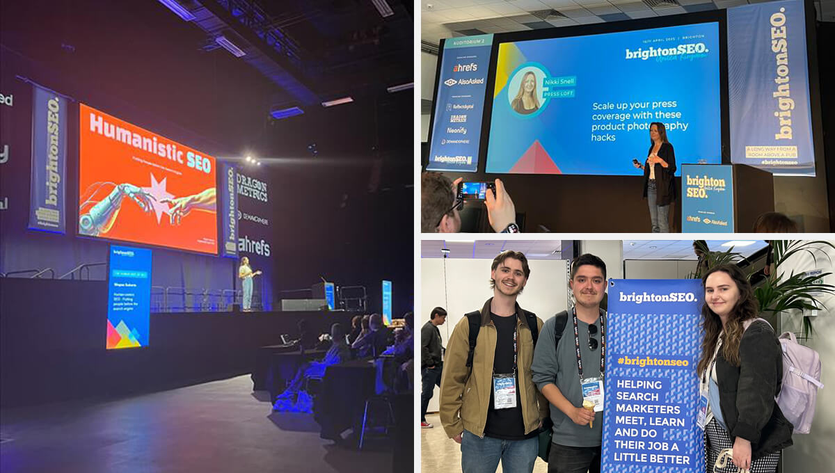 a collage of three photos depicting various keynote speakers and presentations