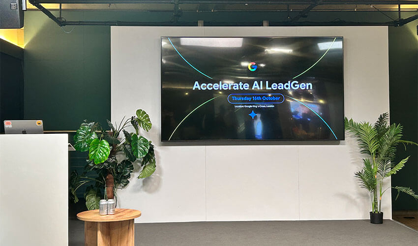 'Accelerate AI LeadGen' presentation.