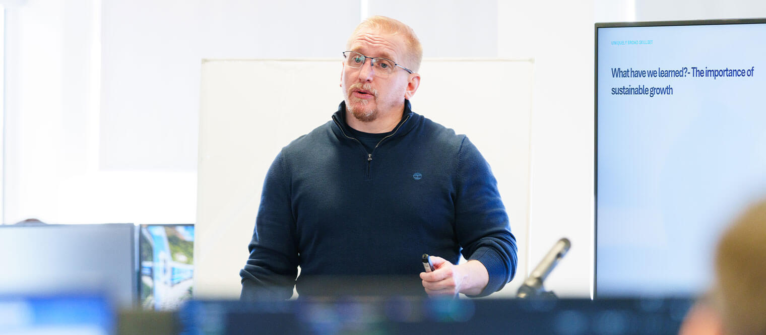 James talking at the conference.
