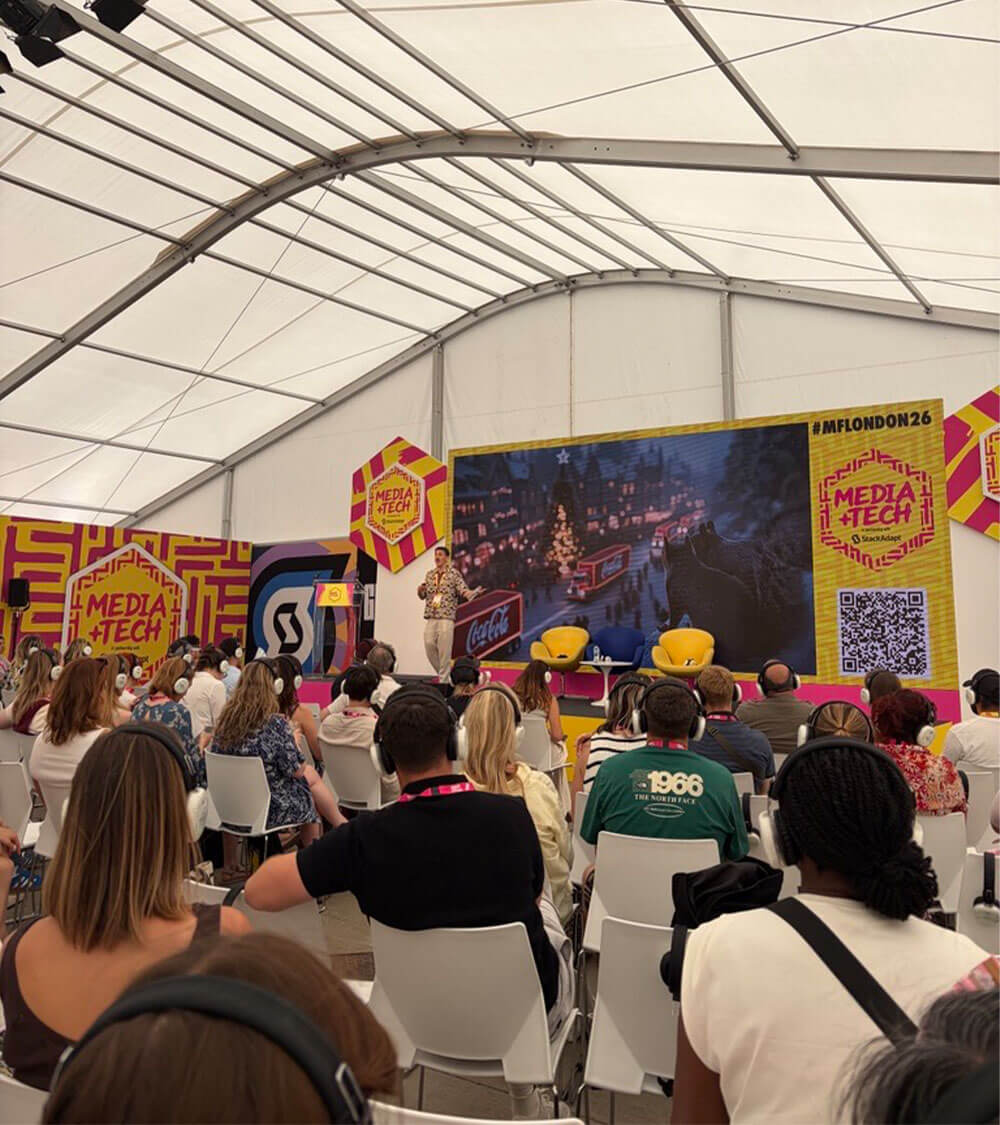 A talk at the MEDIA + TECH stage.