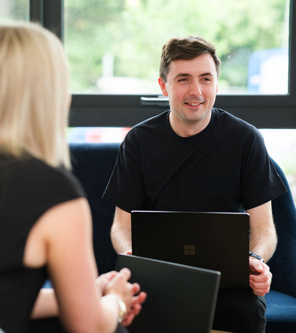 Oli and Hayley in the Southampton Office