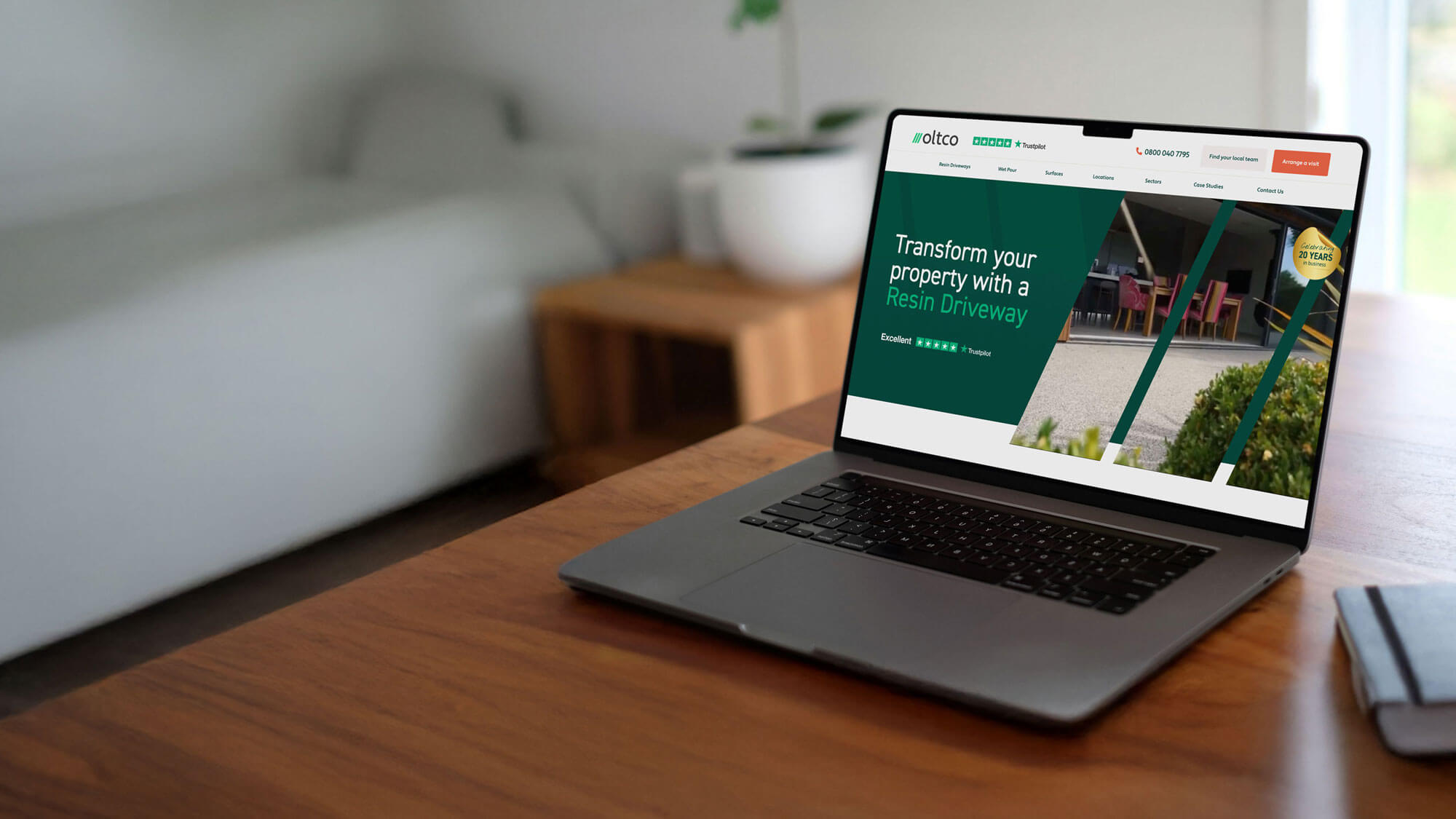 Web Design on Laptop