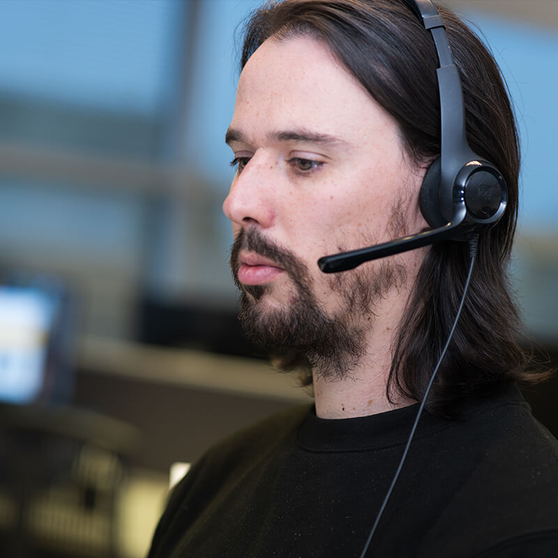 Rob answering a support call