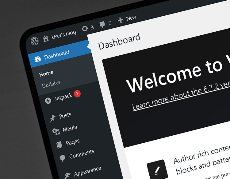 Wordpress Dashboard Wordpress Dashboard