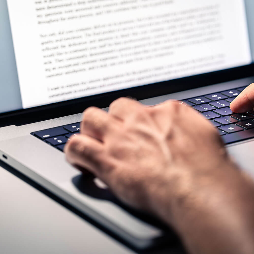 Copywriting - person writing on computer