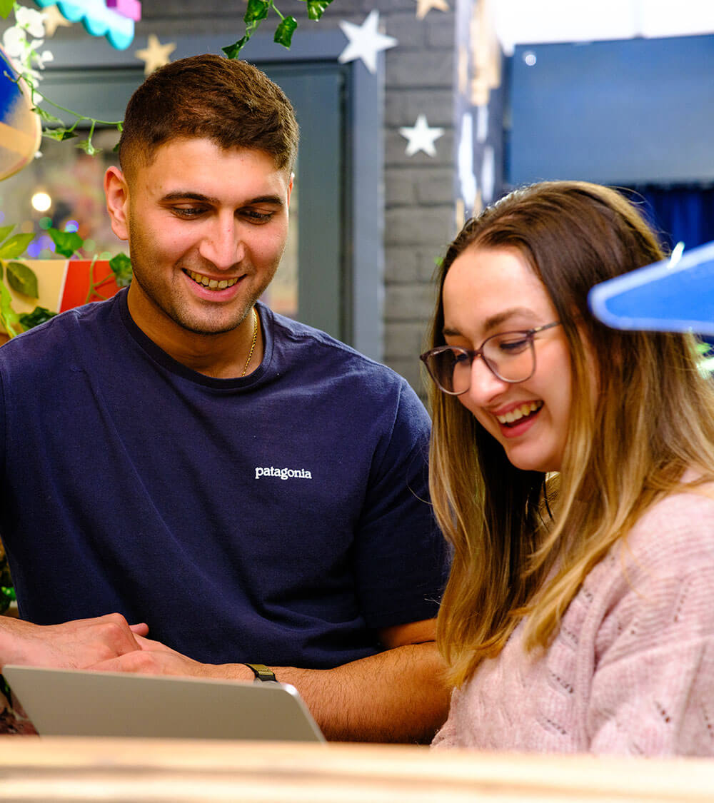 Birju and Liv in Bristol Office