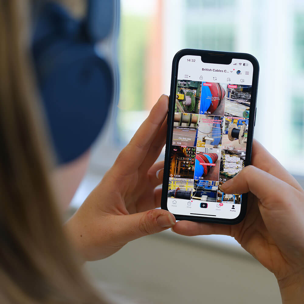 Researching industry trends - woman on mobile device Researching industry trends - woman on mobile device