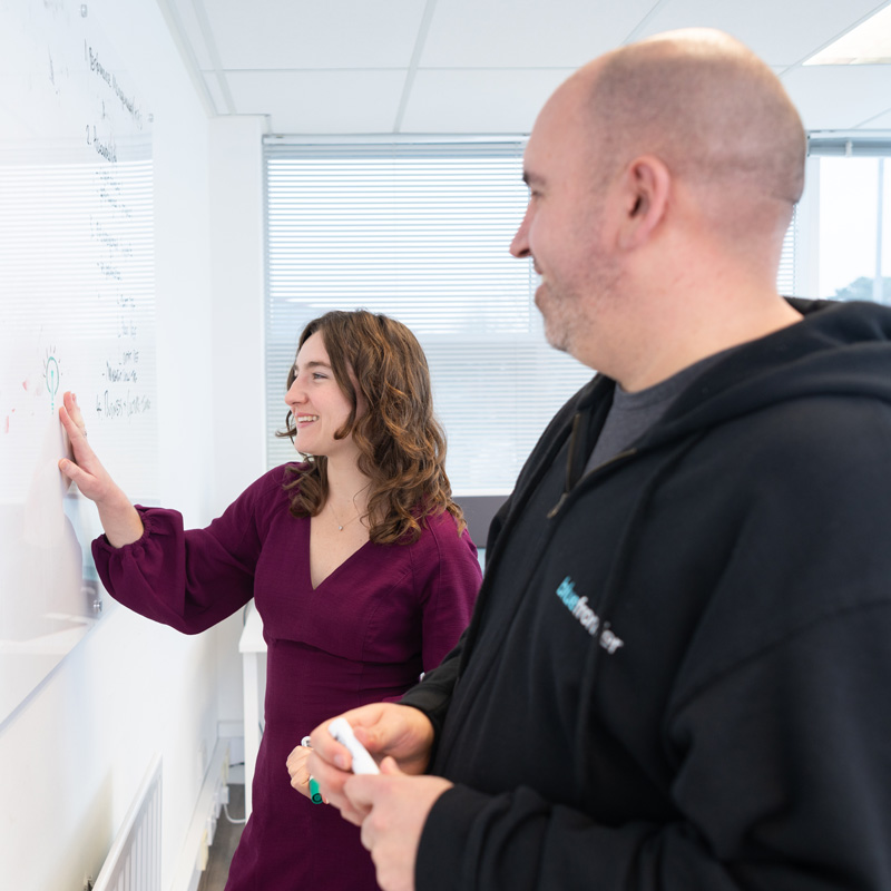 Dave and Issy - whiteboard work