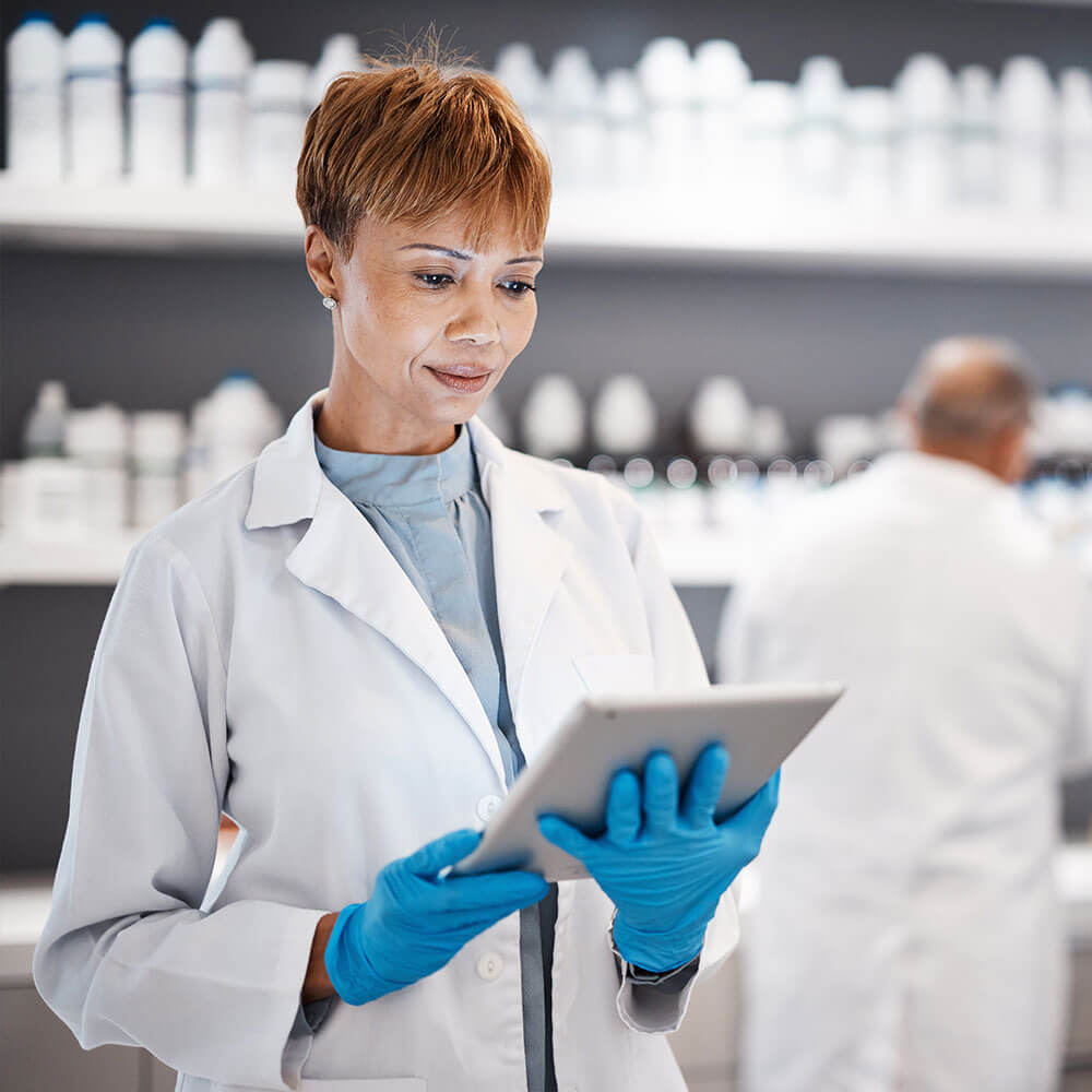 API and Software Development - medical person working in lab