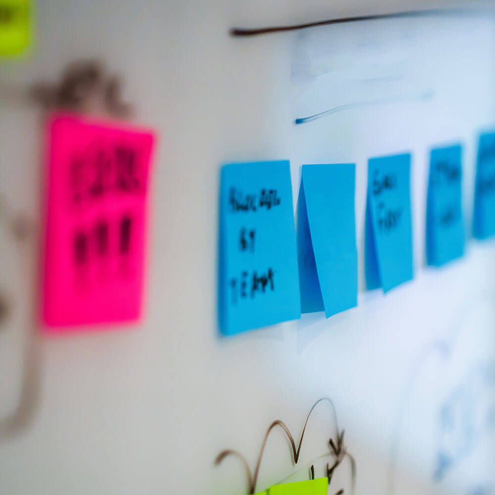 Discovery phase - Post It Notes on Whiteboard