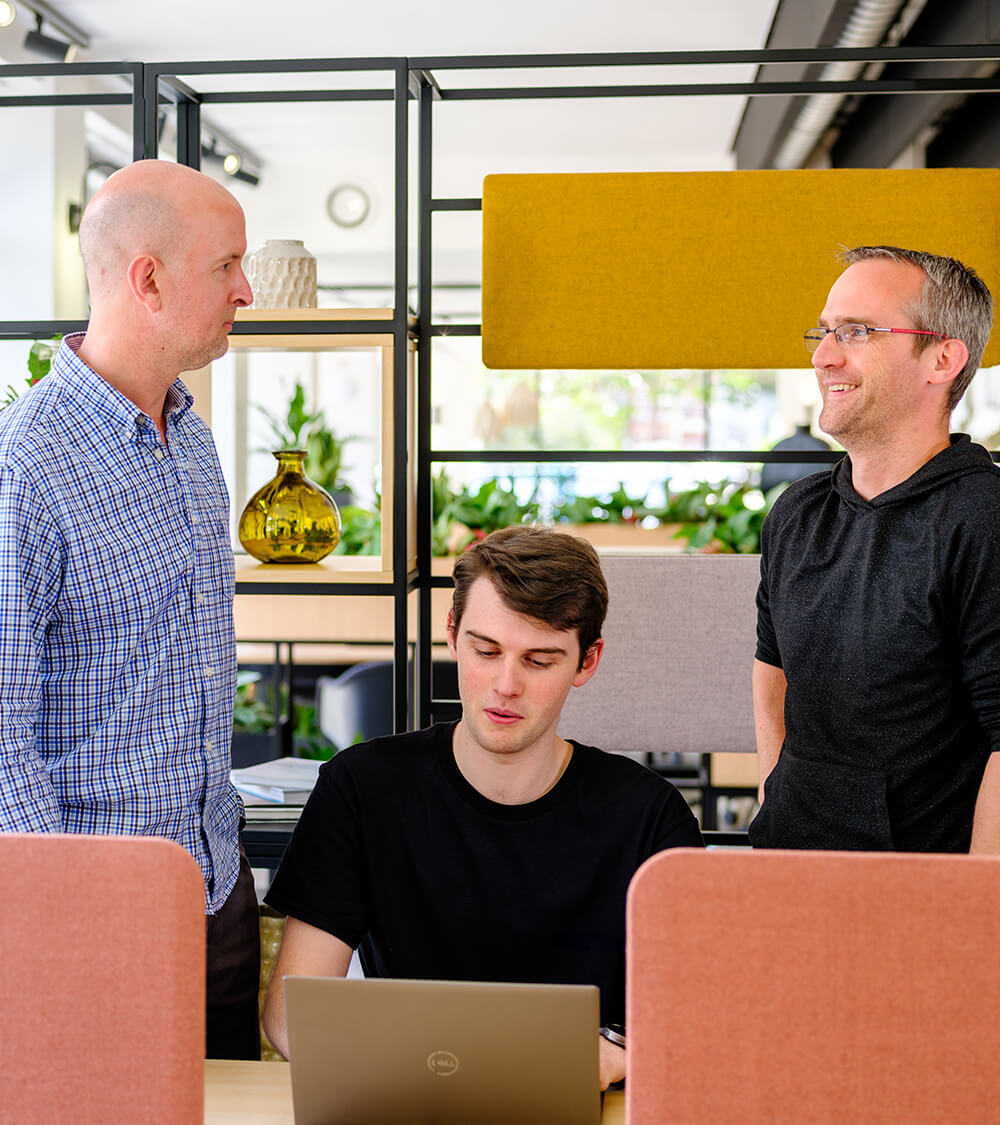 Toby, Tim and Kevin in Southampton Office