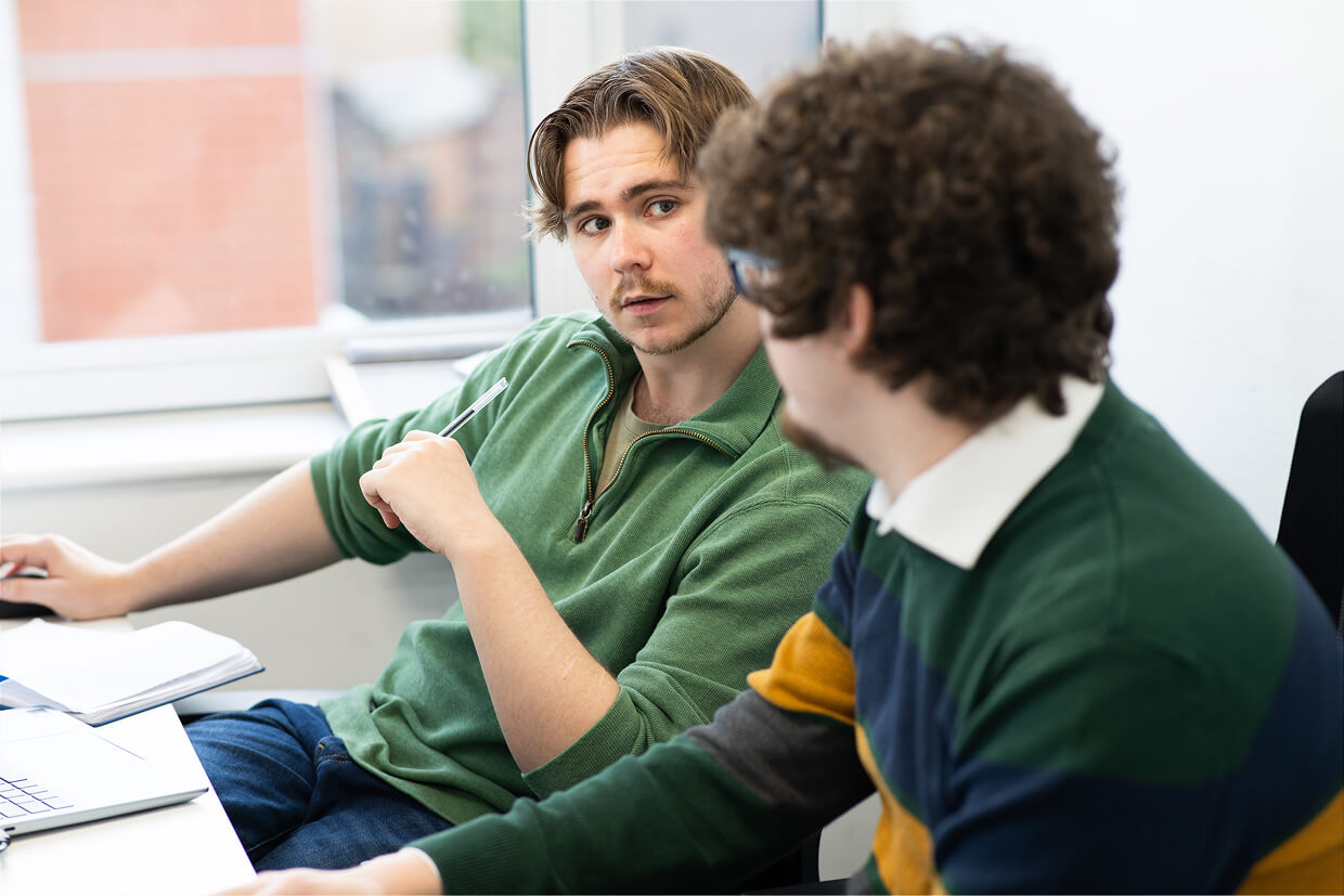 Chris and Sam in the Bristol Office